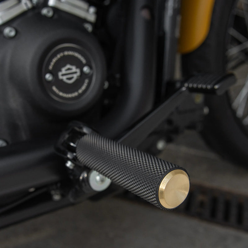 ARLEN NESS KNURLED FOOTPEGS, BRASS - 18-SOFTAIL PASSENGER - 07-945 - PartsOutlet.com.au