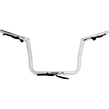 LA CHOPPERS Pre-Wired Twin Peaks Handlebar - 1-1/4" x 12" - 2024+ FLHX - Chrome LA-7367-12W