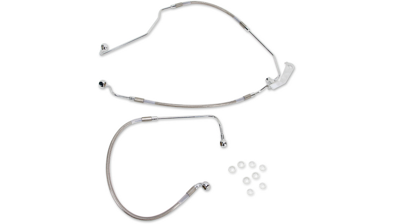 DRAG SPECIALTIES Brake Line - ABS - Harley-Davidson 2009-2013 - Stainless Steel 640231 - PartsOutlet.com.au
