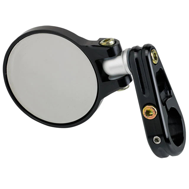 JOKER MACHINE Folding Bar-End Mirror - 2-1/4" - Black - 09-302B