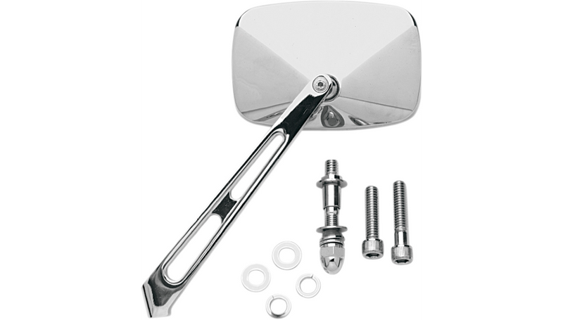 DRAG SPECIALTIES Air Stem Rectangular Mirror 60-6240-BC - PartsOutlet.com.au