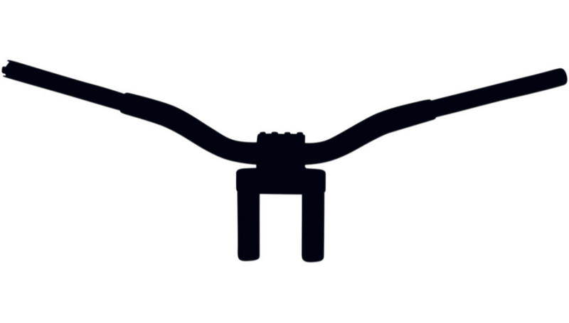 LA CHOPPERS Handlebar - Kage Fighter - 8" - Matte Black - LA-7335-04M