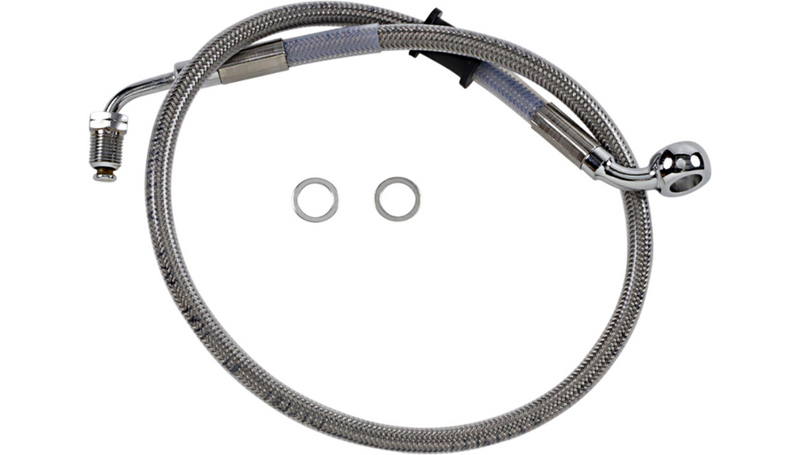 DRAG SPECIALTIES Brake Line - Stainless Steel - 23-1/4" - Softail '18-'23 - 618604