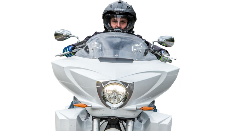 KLOCK WERKS Flare Windshield - 11" - Clear - Victory '10-'17 - KWW-06-0542