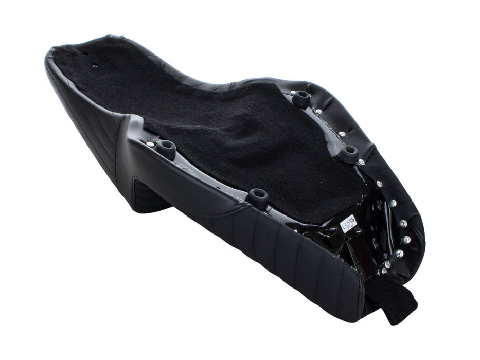 LE PERA Kickflip Dual Seat With Pleated Gripper Tape. Fits Sportster 2004-2006 & Sportster 2010-2021 Models With Either 3.3 Or 4.5 Gallon Tank - LK-596PTGP