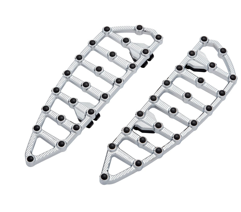 ARLEN NESS NESS-MX FLOORBOARDS, CHROME - 18-up FL SOFTAIL - 410-008