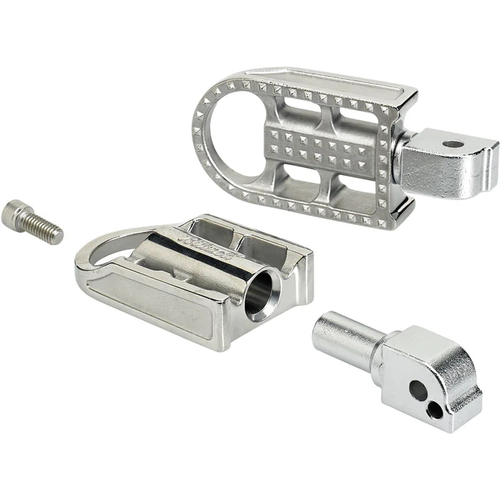 BILTWELL Mushman Passenger Footpeg - Polished - M8 7002-302-04 - PartsOutlet.com.au