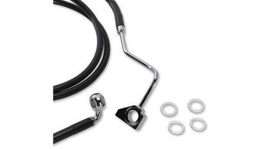 DRAG SPECIALTIES Brake Line - Harley-Davidson 2015-2022 - Black 615220-BLK - PartsOutlet.com.au