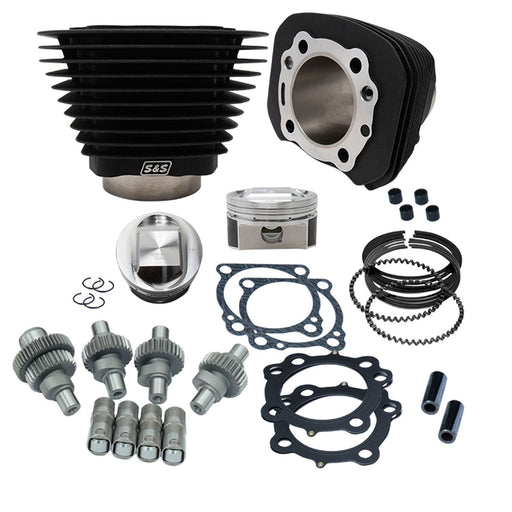 S&S CYCLE Hooligan Kit - 1200cc to 1250cc for 2000-'21 HD® Sportster® Models - Wrinkle Black - 910-0701 - PartsOutlet.com.au