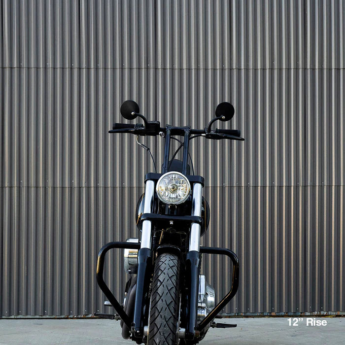 BILTWELL Risers - Murdock - Pullback - 12" - Chrome 6404-105-12
