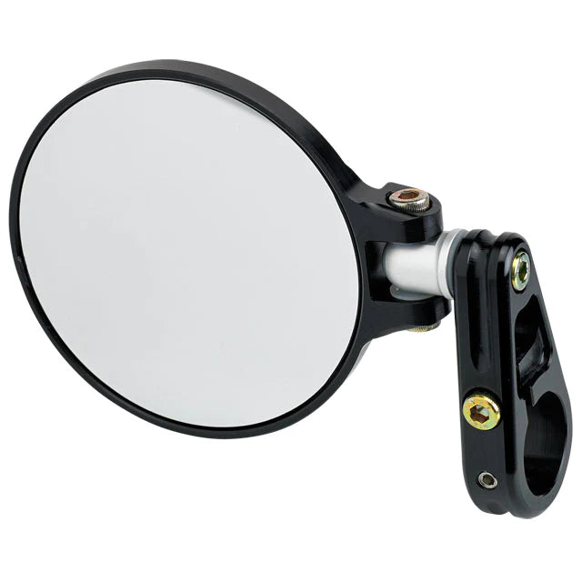 JOKER MACHINE Folding Bar-End Mirror - 3-1/4" - Black - 09-303B