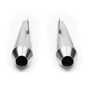 BRITISH CUSTOMS Predator Pro™ Mufflers - Brushed - Triumph 2016-2023 - BC902-102-BR - PartsOutlet.com.au