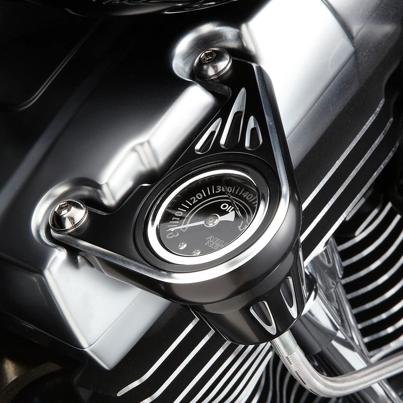 ARLEN NESS DEEP CUT® OIL PRESSURE GAUGE, BLACK - 99-17 TWIN CAM - 15-668 - PartsOutlet.com.au