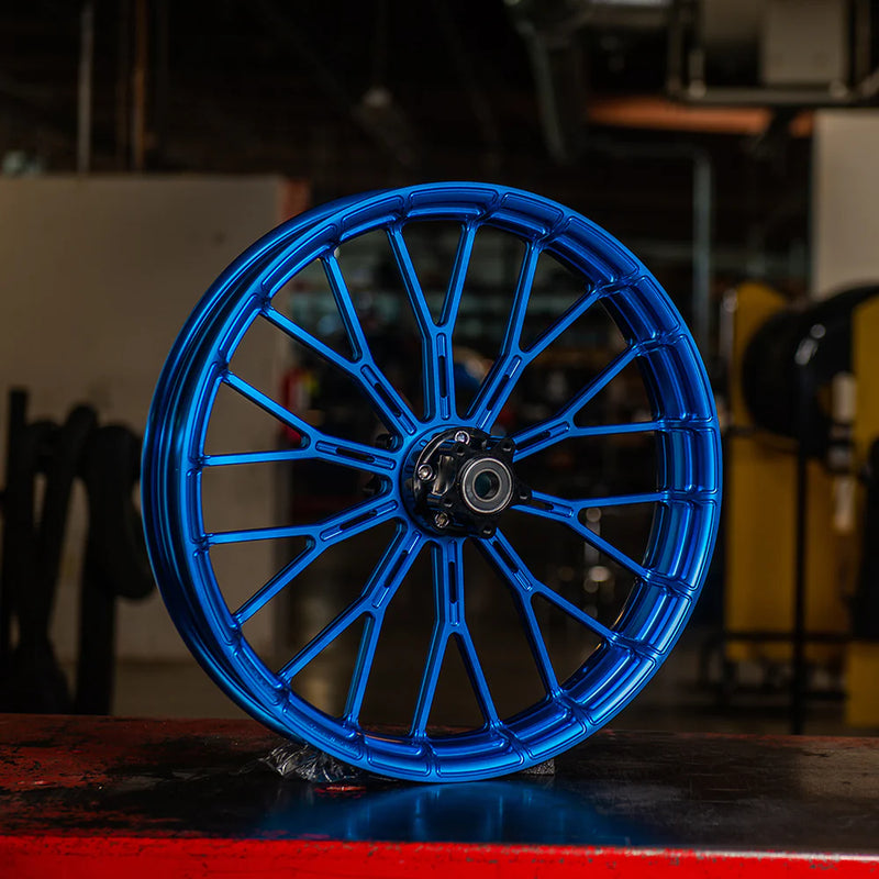 ARLEN NESS Y-SPOKE FORGED WHEELS, BLUE - 21"x3.50" - RIM ONLY - 71-545