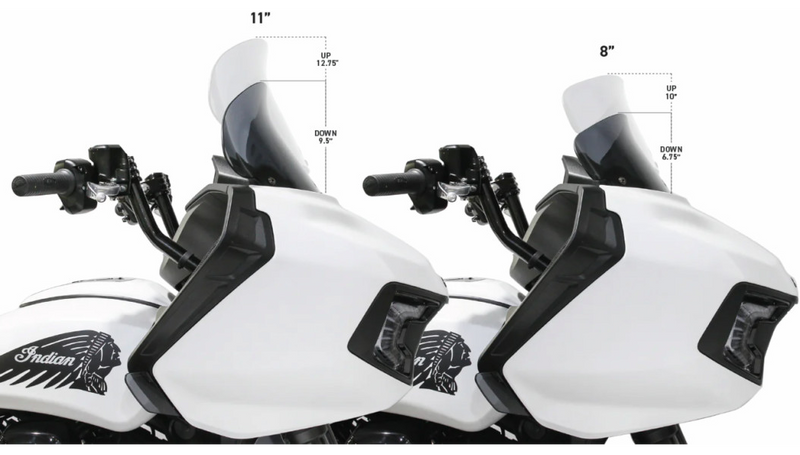 KLOCK WERKS Flare Windshield - 14" - Tall - Clear - Indian Chieftain '14-'25 - KWW-04-0497