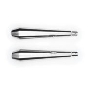 BRITISH CUSTOMS Predator Pro™ Mufflers - Brushed - Triumph 2016-2023 - BC902-102-BR - PartsOutlet.com.au