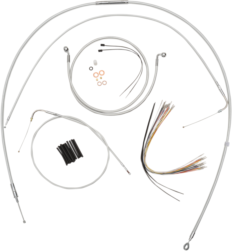 MAGNUM SHIELDING Sterling Chromite II Cable Kit - 15"-17" Handlebars - FXD/WG '96-'05 - 387382