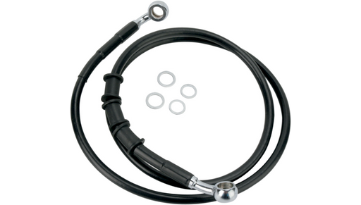 DRAG SPECIALTIES Brake Line - Harley-Davidson 2008-2011 - Black 680214BLK - PartsOutlet.com.au