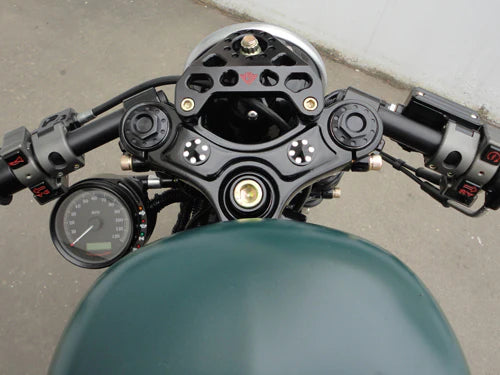 JOKER MACHINE Fork Tube Caps - Black - 39 mm - Harley-Davidson 1984-2015 - 10-310B - PartsOutlet.com.au