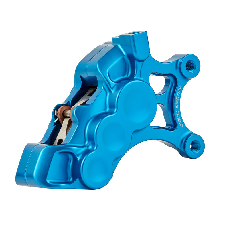 ARLEN NESS 6-PISTON DIFFERENTIAL BORE BRAKE CALIPERS, 14" BLUE - LEFT - Harley-Davidson '06-'22 - 02-200