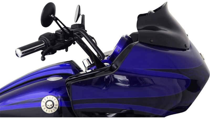 KLOCK WERKS Flare Windshield - 8" - Black - FLTR '98-'13 - KWW-01-0190