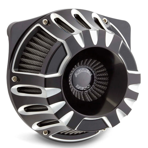 ARLEN NESS DEEP CUT® INVERTED SERIES AIR CLEANER, BLACK - 91-up XL SPORTSTER - 18-931 - PartsOutlet.com.au