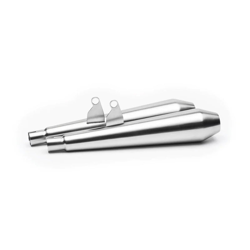 BRITISH CUSTOMS Predator Pro™ Mufflers - Brushed - Triumph 2016-2023 - BC902-102-BR - PartsOutlet.com.au