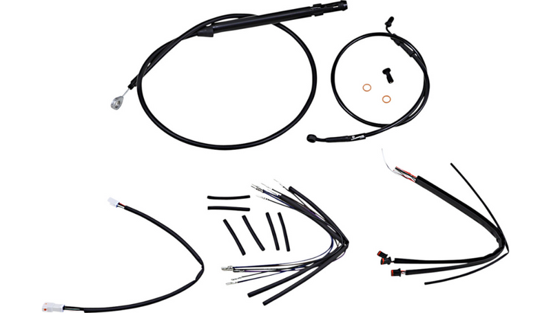 BURLY BRAND Control Kit - 16" Gorilla Handlebars - Black - Softail '18-'24 - B30-1241