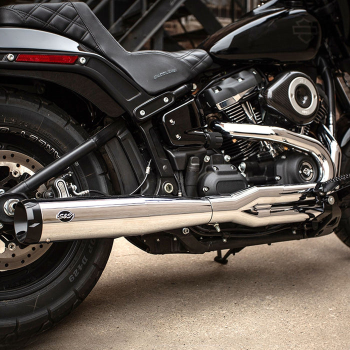S&S CYCLE SUPERSTREET 2-1 for STANDARD CHASSIS M8 SOFTAIL® MODELS—Chrome 550-0791B