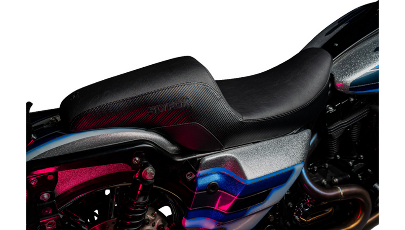 SLYFOX Drifter Seat - Black Logo - Smooth Vinyl - Carbon Fiber - FL '97-'07 - 0801-1612