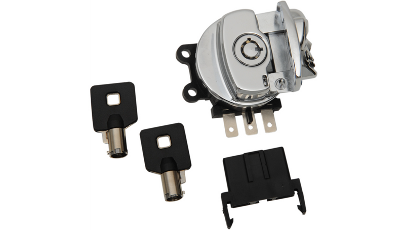 DRAG SPECIALTIES Ignition Switch - Skull - Harley-Davidson 1999-2013 - Chrome 21-0209SKD - PartsOutlet.com.au