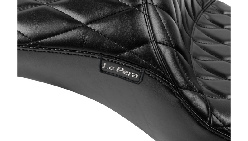 LE PERA Maverick Daddy Long Legs Seat - Without Backrest - Diamond Stitched - FLH/FLT '23-'25 - LV-957DLDM