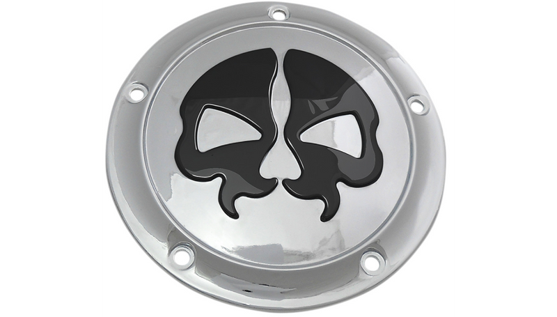 DRAG SPECIALTIES Split Skull Derby Cover - Harley-Davidson 1999-2018 - Chrome - 5-Hole 78043B2 - PartsOutlet.com.au
