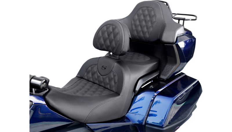 SADDLEMEN Roadsofa Seat - Lattice Stitched - Honda GL 1800 '18-'23 - H18-07-182 - PartsOutlet.com.au
