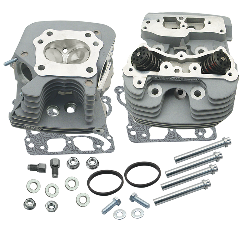 S&S CYCLE S&S® Super Stock® 89cc Cylinder Head Kit For 2006-'16 HD® Big Twins -Silver Powder Coat Finish 106-3255 - PartsOutlet.com.au