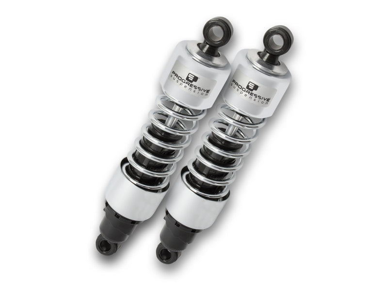 PROGRESSIVE SUSPENSION 412 Series Shock - 12" - Standard - Chrome - Harley-Davidson Touring '06-'25 FLH/T - 412-4079C