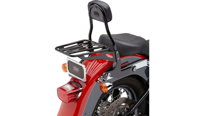 COBRA Backrest Kit - 14" - Black - '06-'17 Softail - 602-2002B