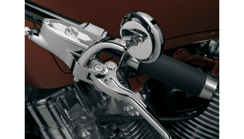 TODD'S CYCLE Mirror - Shooter - Side View - Round - Chrome - Left - Each - SML-1