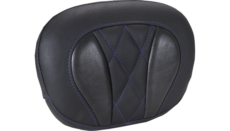 MUSTANG Deluxe Sissy Bar Pad - Diamond - Sky Blue Stitch - FLT/FLH '23-'25 - 88450SB
