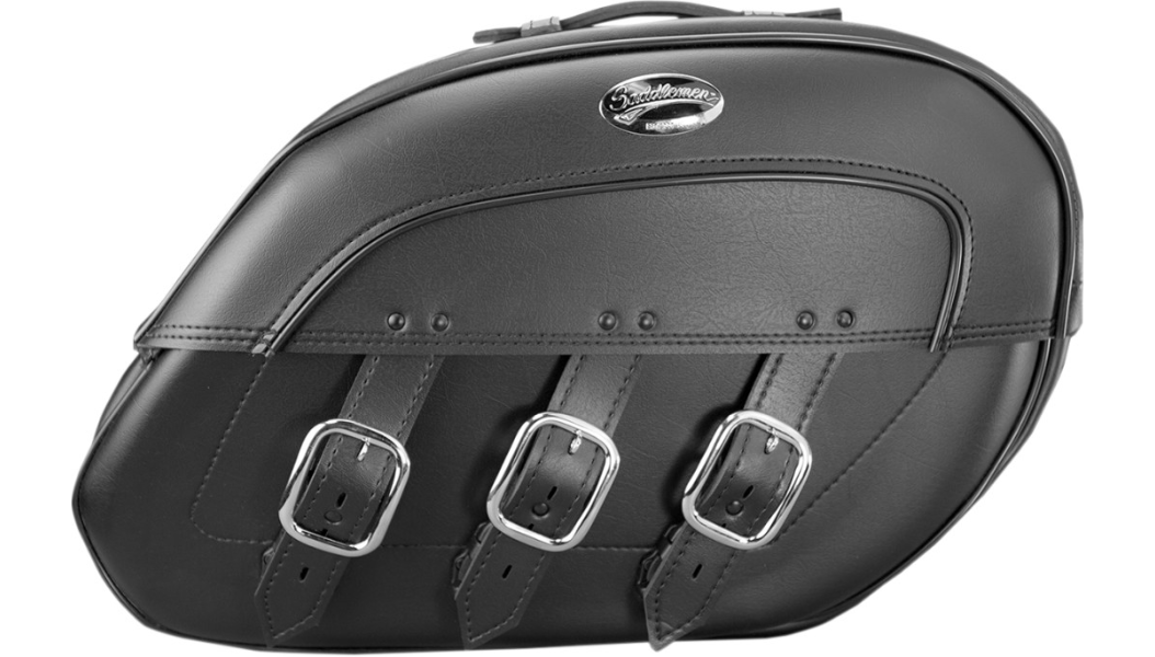 SADDLEMEN Rigid-Mount Universal Drifter Slant Saddlebags 5070P - PartsOutlet.com.au