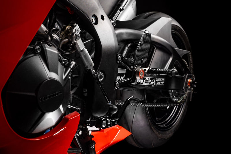 GILLES TOOLING MUE2 Rearset - Black - '20-'24 Honda CBR1000RR - MUE2-H02-B