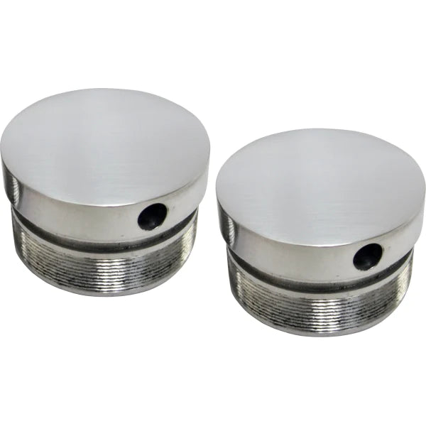 LA CHOPPERS Flush-Mount Fork Cap - Polished - 49 mm LA-7504-49 - PartsOutlet.com.au