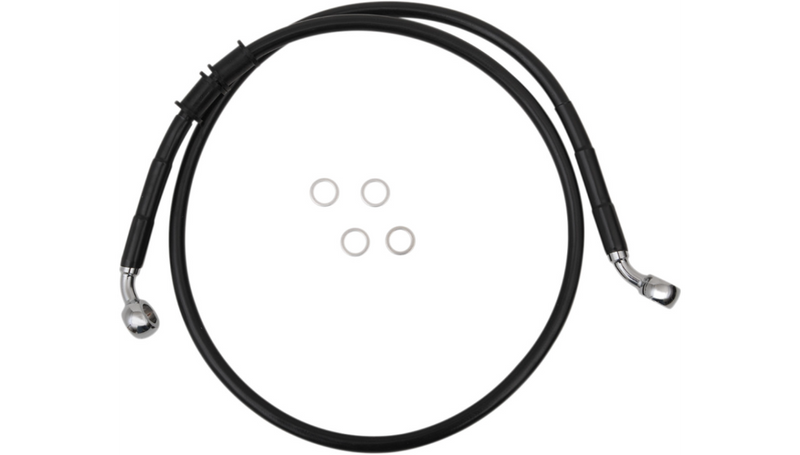 DRAG SPECIALTIES Brake Line - Front - +2" - Black - '14-'19 XL - 614760-2BLK