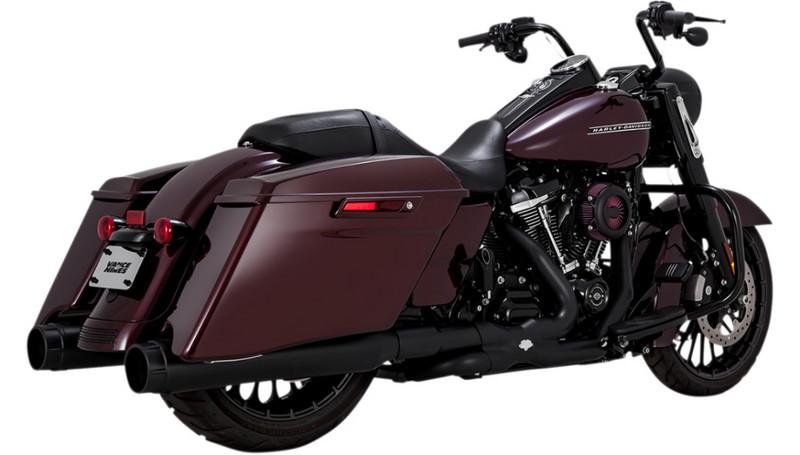 VANCE & HINES 4.5" Torquer Mufflers for 2017+ M8 Touring FL - Black - 46674