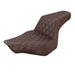 SADDLEMEN Step Up Seat - Lattice Stitched - Brown - Breakout '13-'17 - FXSB 813-27-175BR - PartsOutlet.com.au