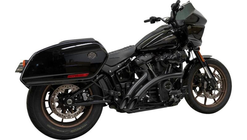 BASSANI XHAUST Radial Sweeper Exhaust - Black - 2018-2021 Fat Bob, Boy, Breakout, Street Bob, Slim and FXDR - 1S21FB - PartsOutlet.com.au