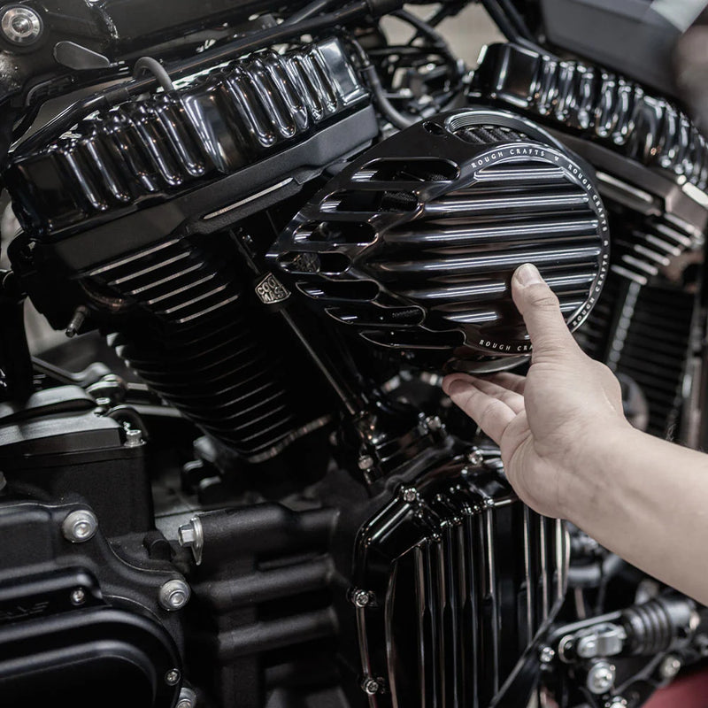 ARLEN NESS Rough Craft Air Cleaner Kit - Black -  Touring '24+ & Softail '25+ - RC-600-021