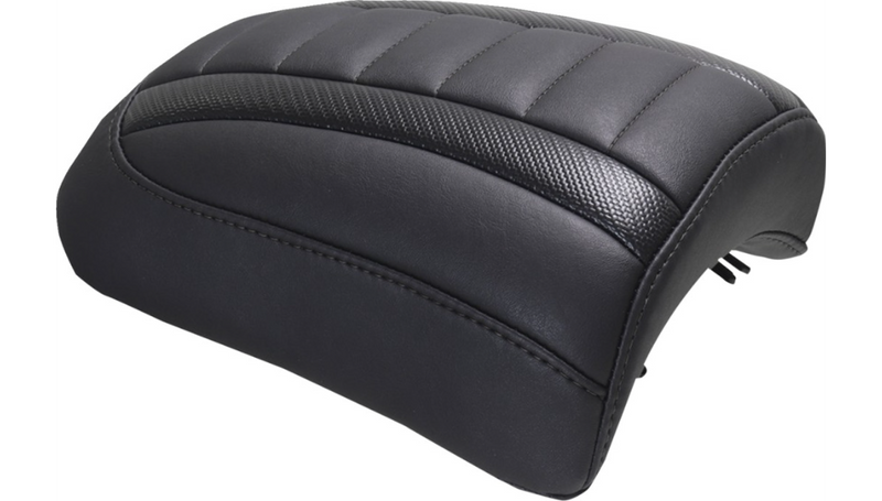 MUSTANG Padded Passenger Seat Cowl - Deluxe - Black Stitch - FLT/FLH '23-'25 - 88610