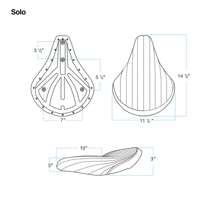 BILTWELL Solo Seat - Black - Diamond 4001-101 - PartsOutlet.com.au