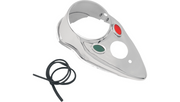 DRAG SPECIALTIES Cat Eye Dash Cover - Chrome 12-0034 - PartsOutlet.com.au